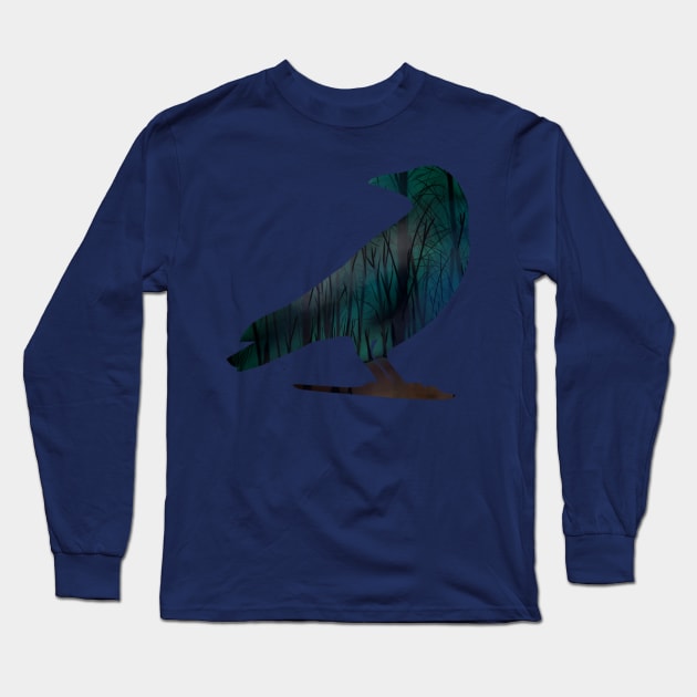 Crow Long Sleeve T-Shirt by bowtie_fighter